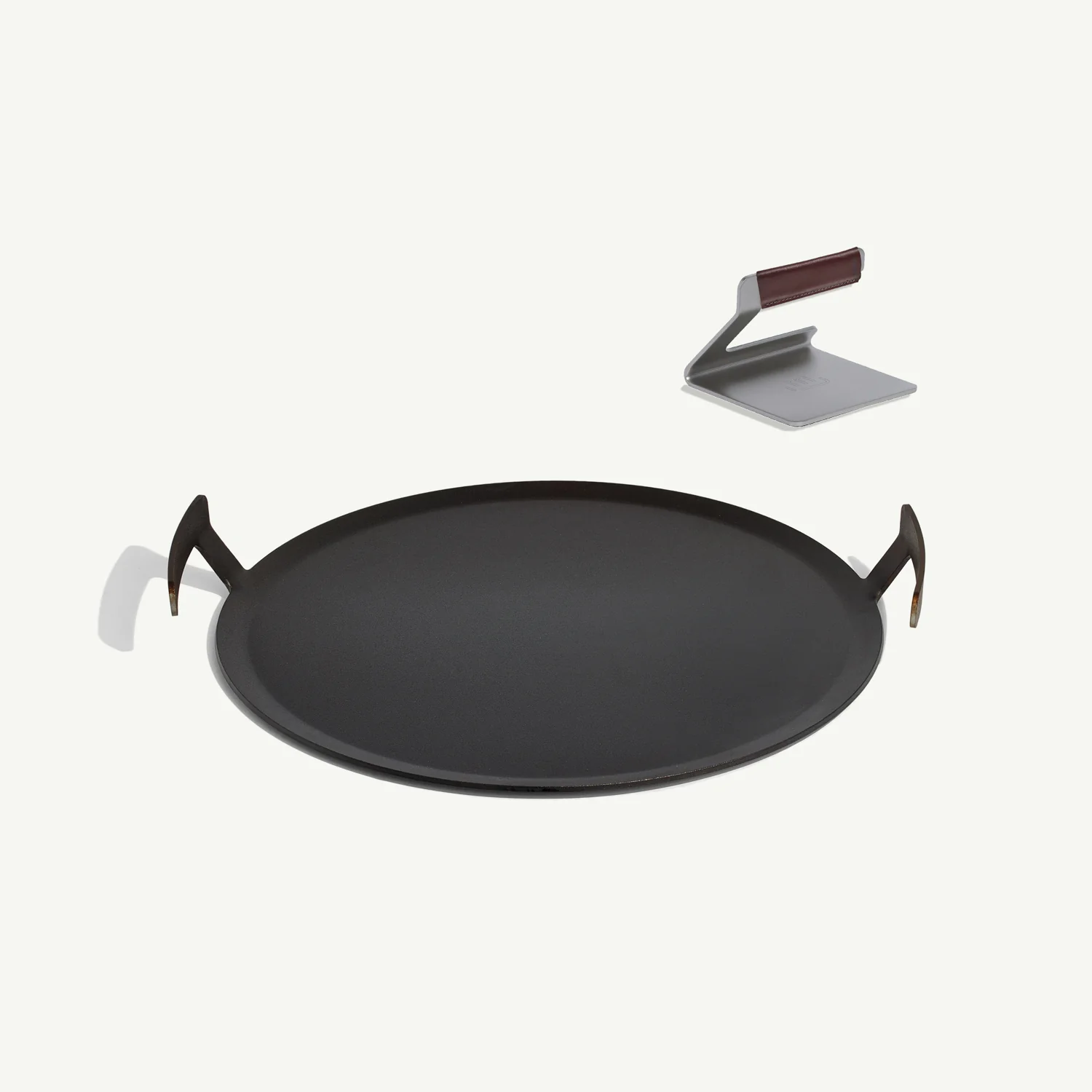 Round Carbon Steel Griddle Set